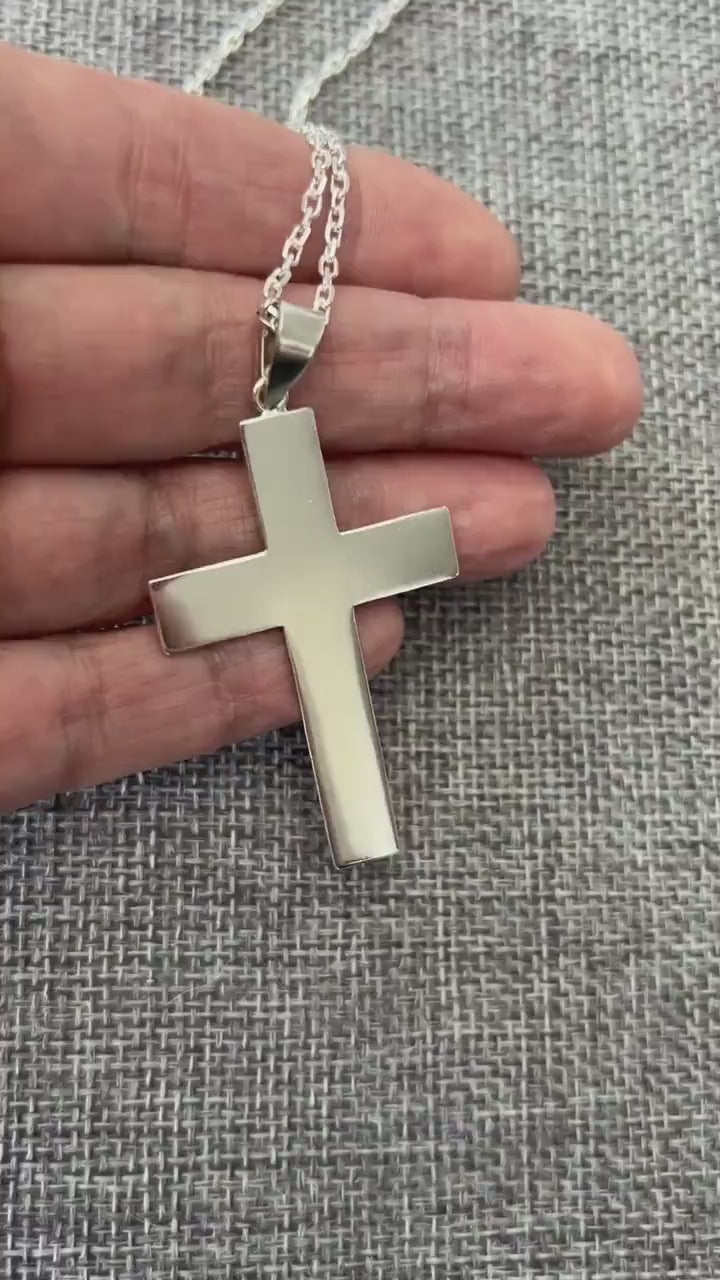 Silver Cross Necklace - Silver Cross Pendant | JJewelryArt