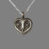 Silver Owl Pendant - Rustic Oxidized Finish - Unisex Jewelry