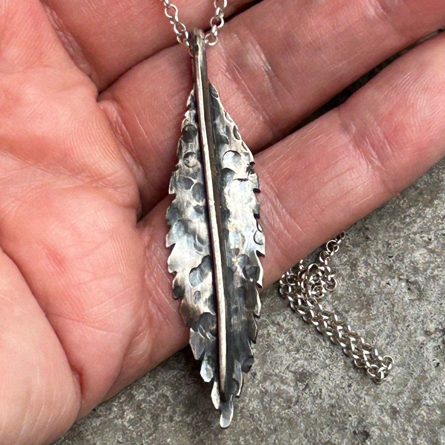 Willow Leaf Necklace - Stunning Leaf Pendant | JJewelryArt